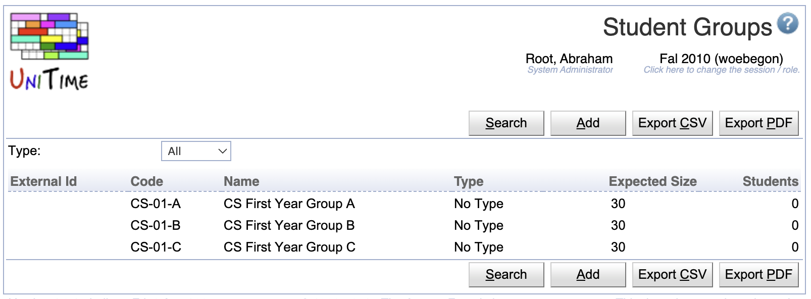 Timetabling Student Cohorts