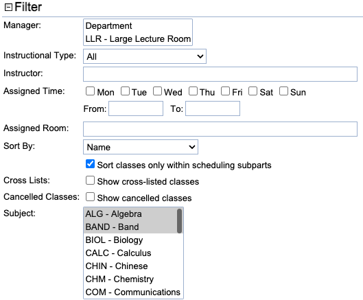 Class Assignments