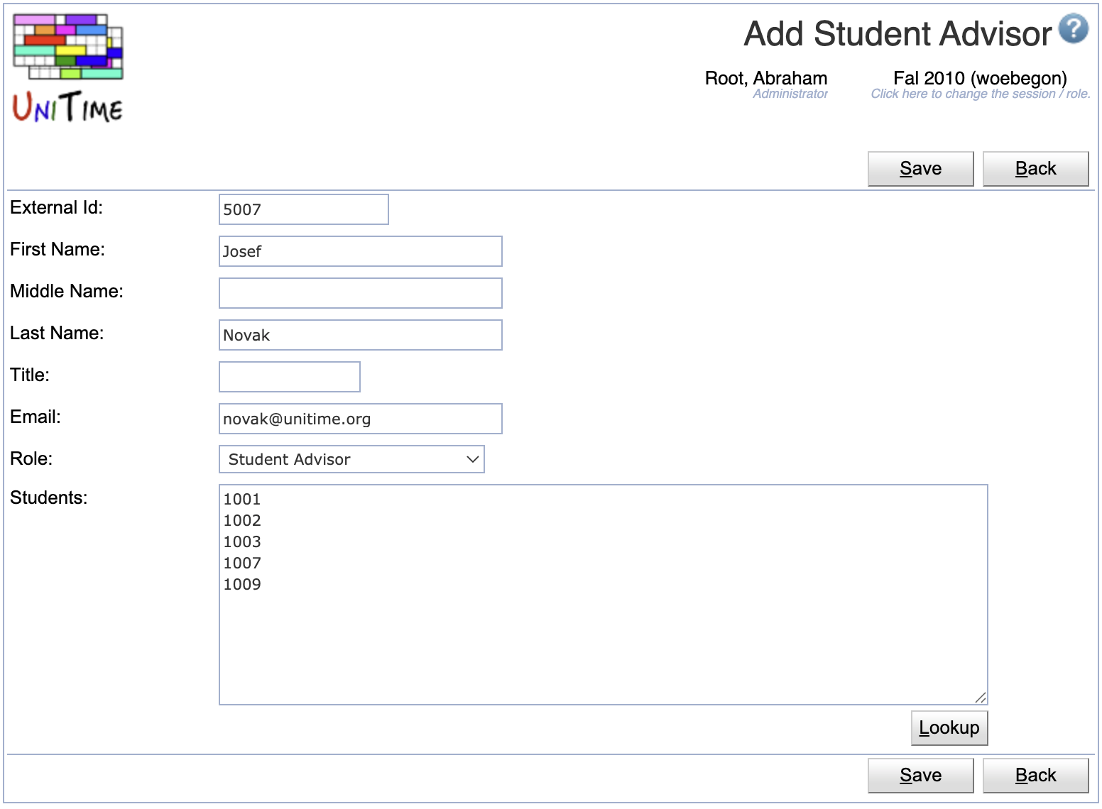 Student Advisors
