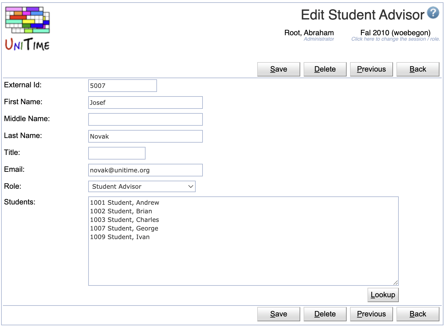 Student Advisors