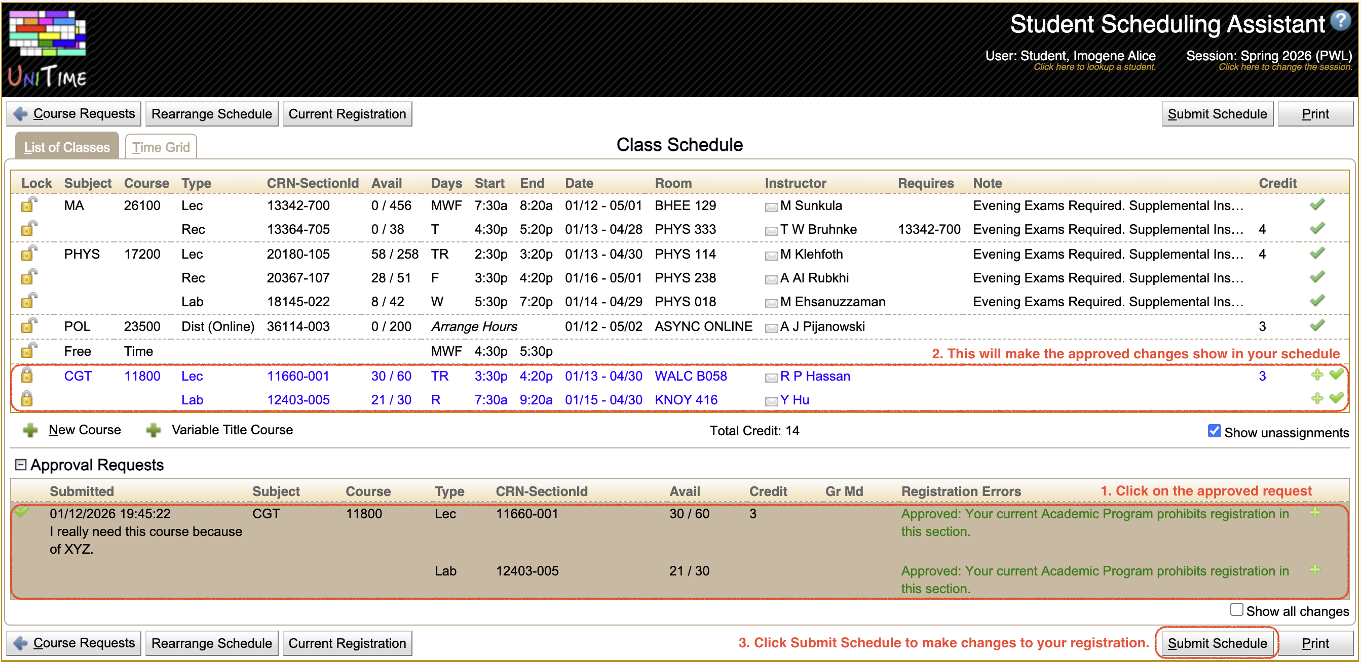 Student Scheduling Assistant