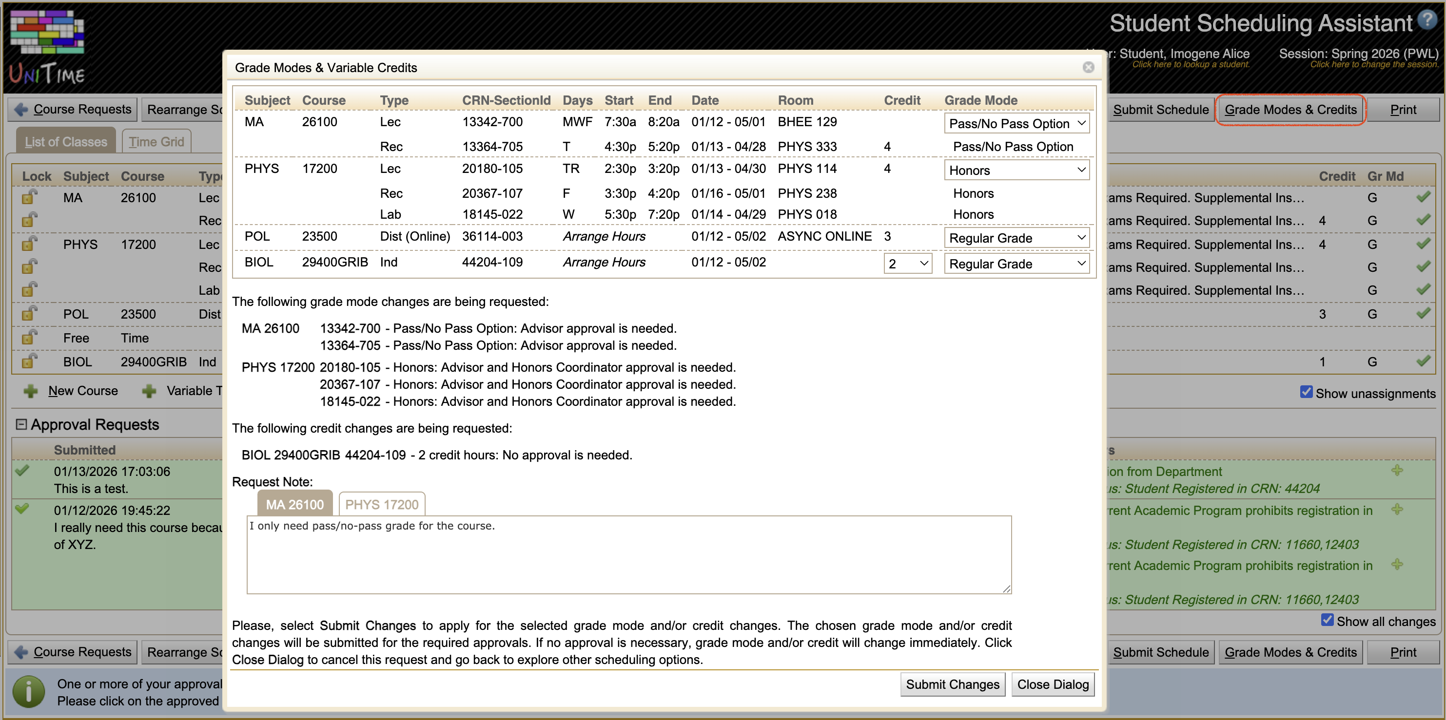 Student Scheduling Assistant