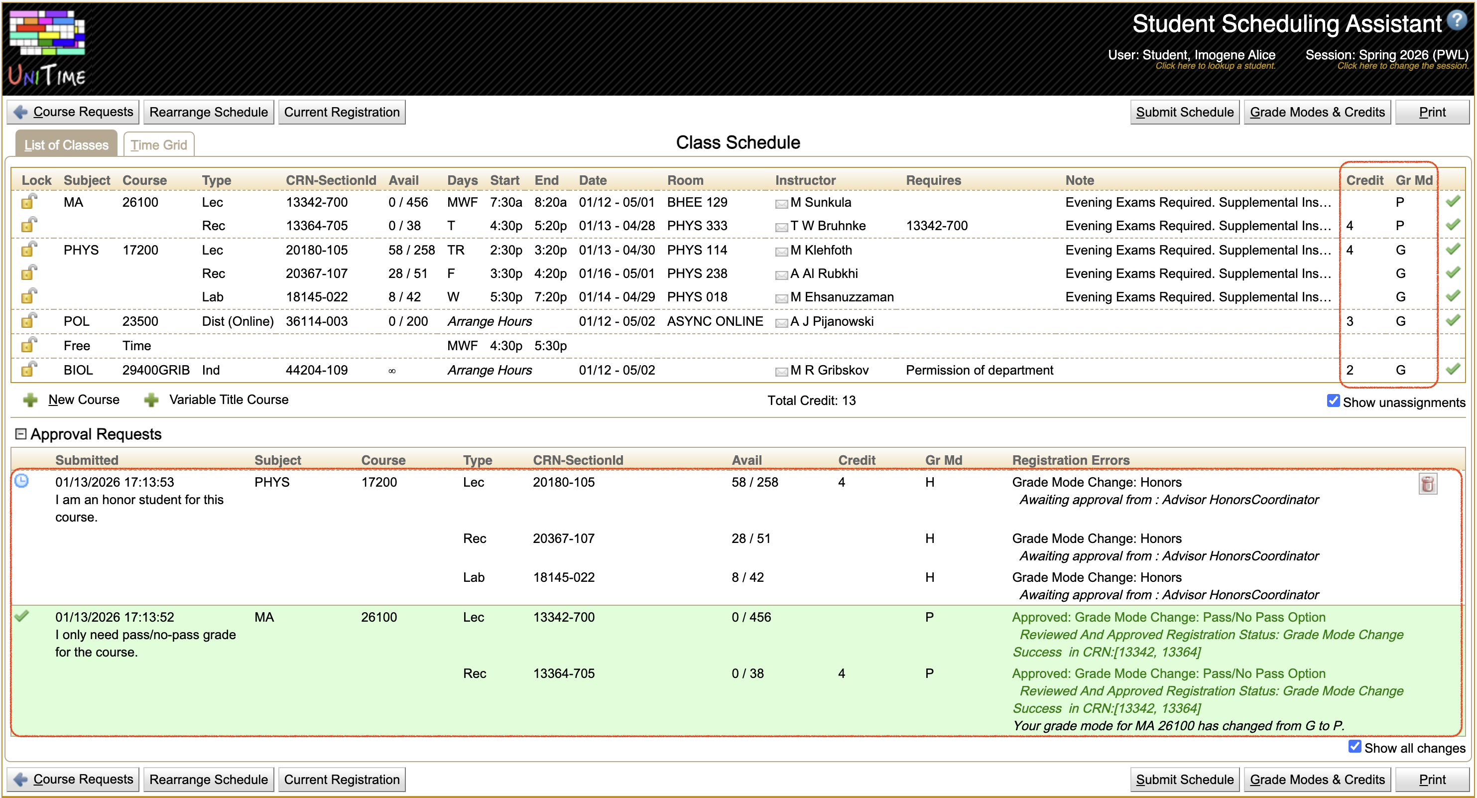 Student Scheduling Assistant