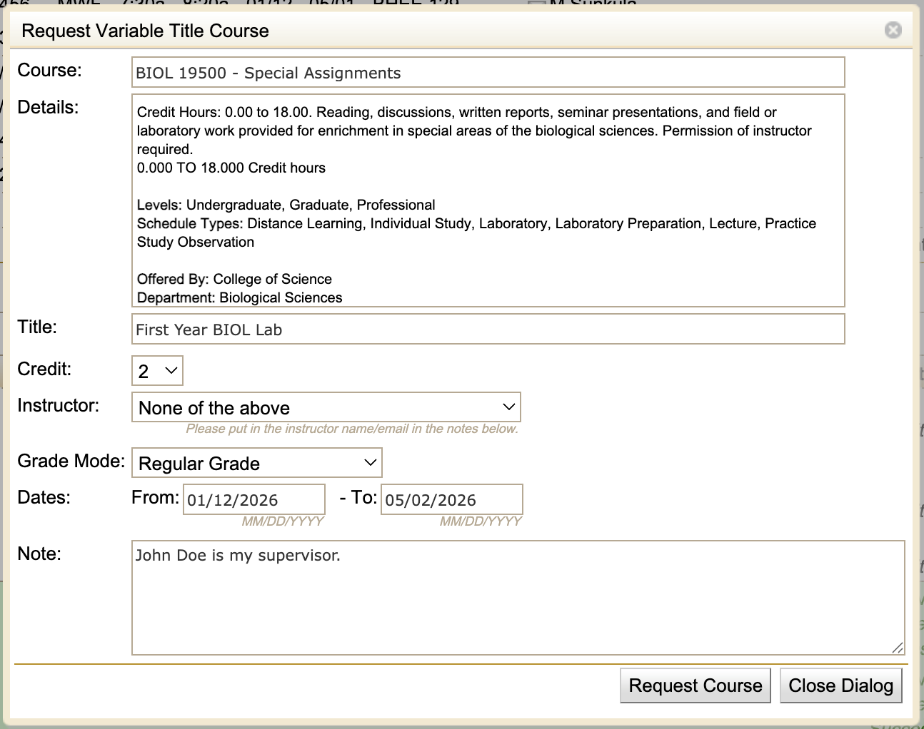 Student Scheduling Assistant