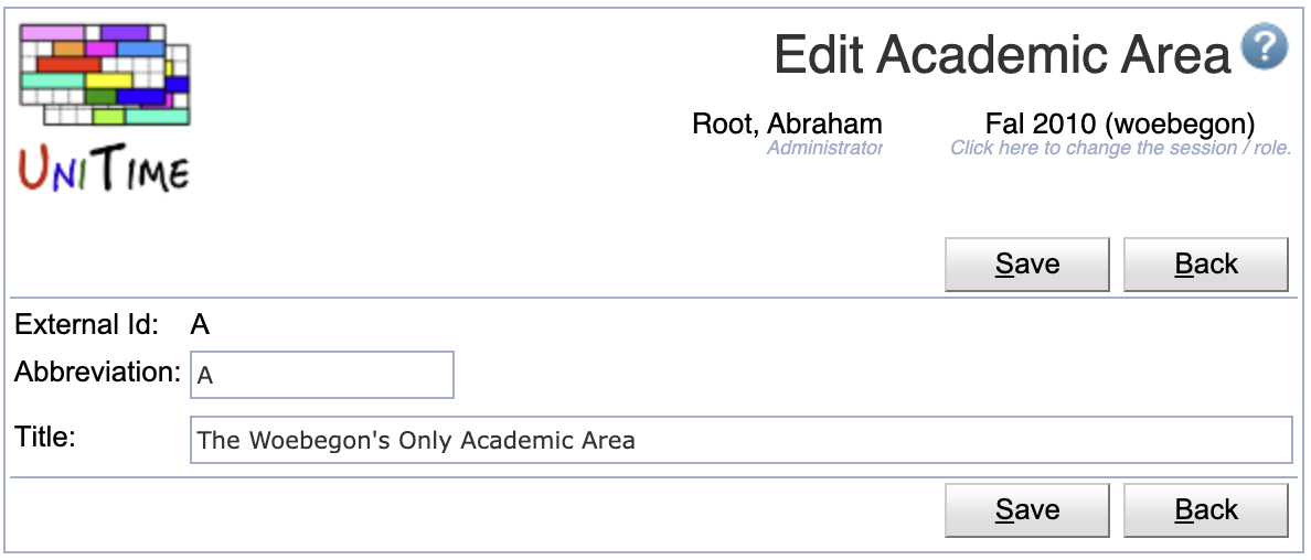 Academic Areas
