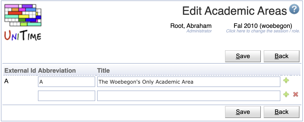 Academic Areas