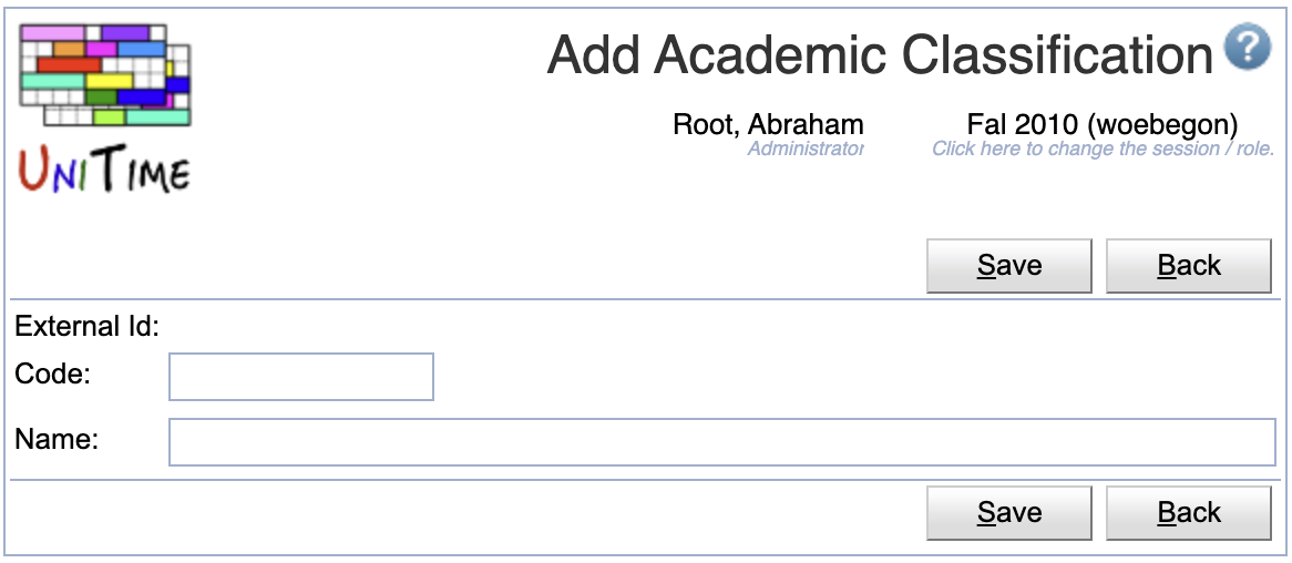 Academic Classifications