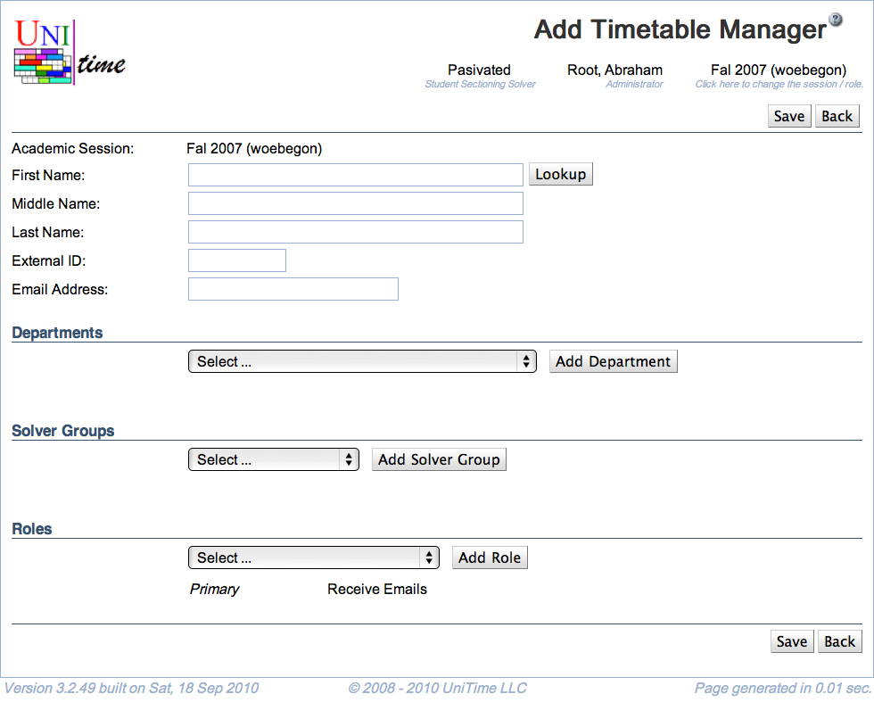 Add Timetable Manager