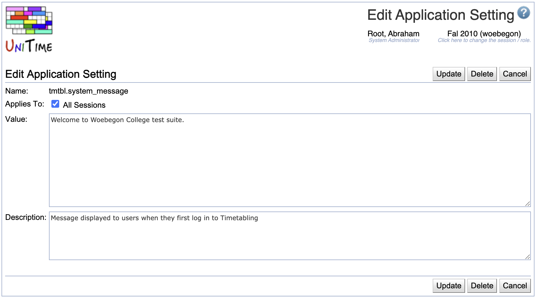Application Configuration