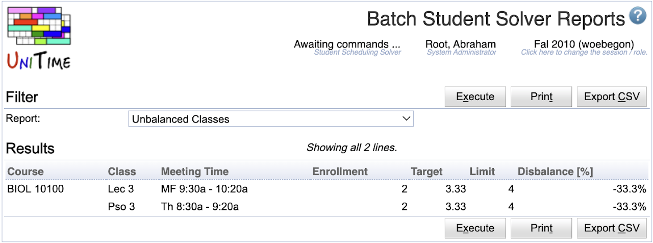 Batch Student Solver Reports