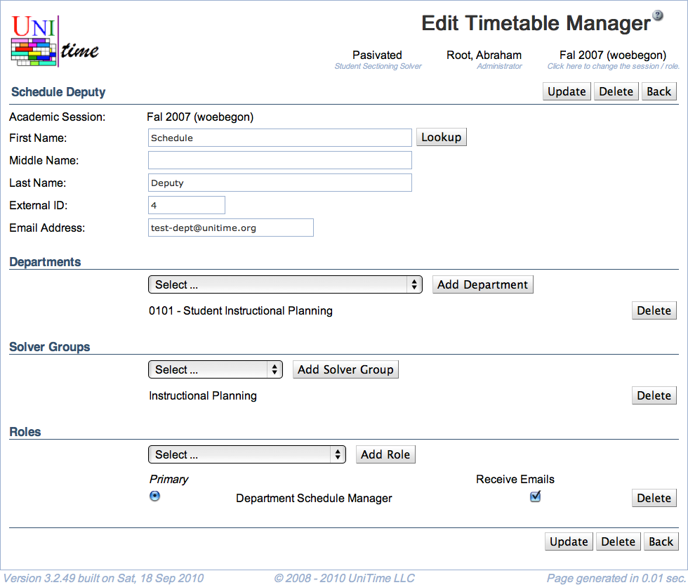 Edit Timetable Manager