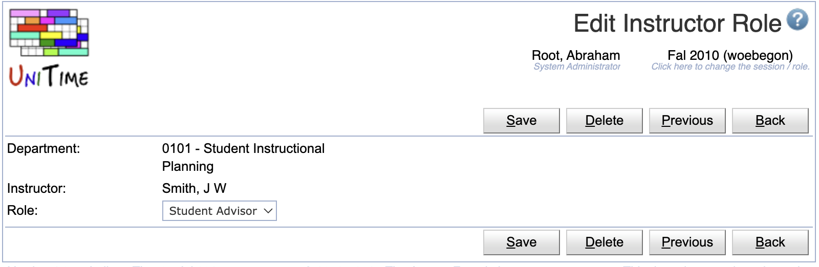 Instructor Roles