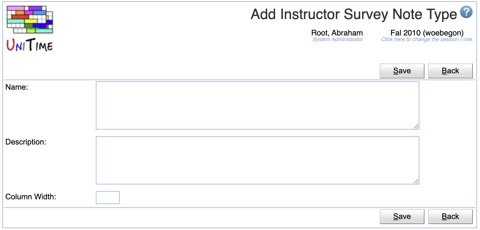 Instructor Survey Note Types
