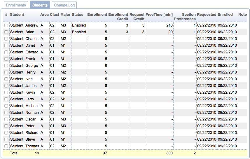 Online Student Scheduling Dashboard