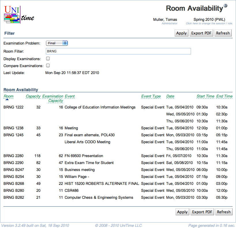 Room Availability