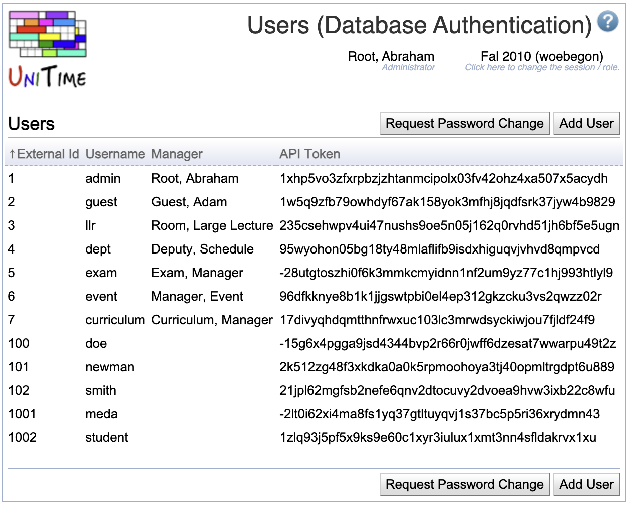 Users (Database Authentication)