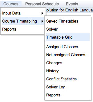 Course Timetabling Solver Manual